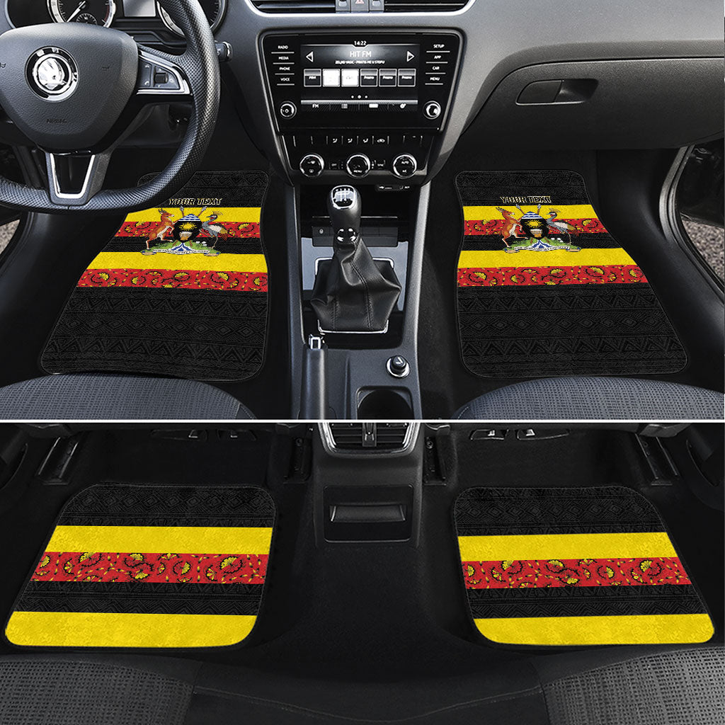Personalized Uganda Independence Day Car Mats Ugandan Kitenge African Pattern