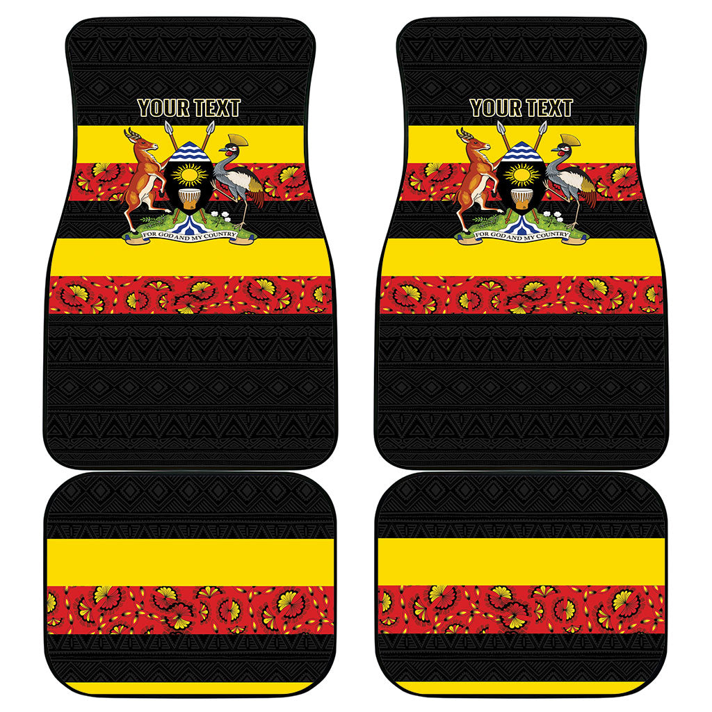 Personalized Uganda Independence Day Car Mats Ugandan Kitenge African Pattern
