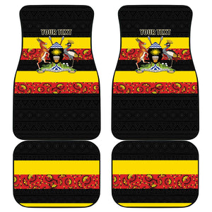 Personalized Uganda Independence Day Car Mats Ugandan Kitenge African Pattern