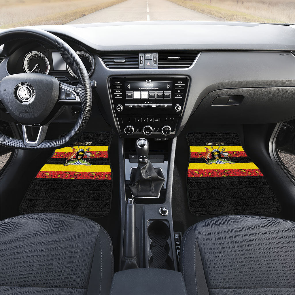 Personalized Uganda Independence Day Car Mats Ugandan Kitenge African Pattern