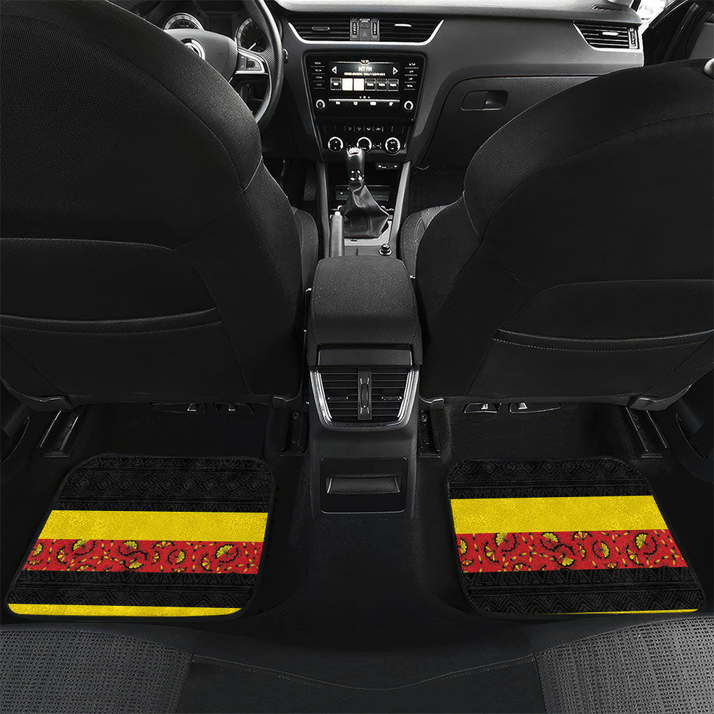 Personalized Uganda Independence Day Car Mats Ugandan Kitenge African Pattern