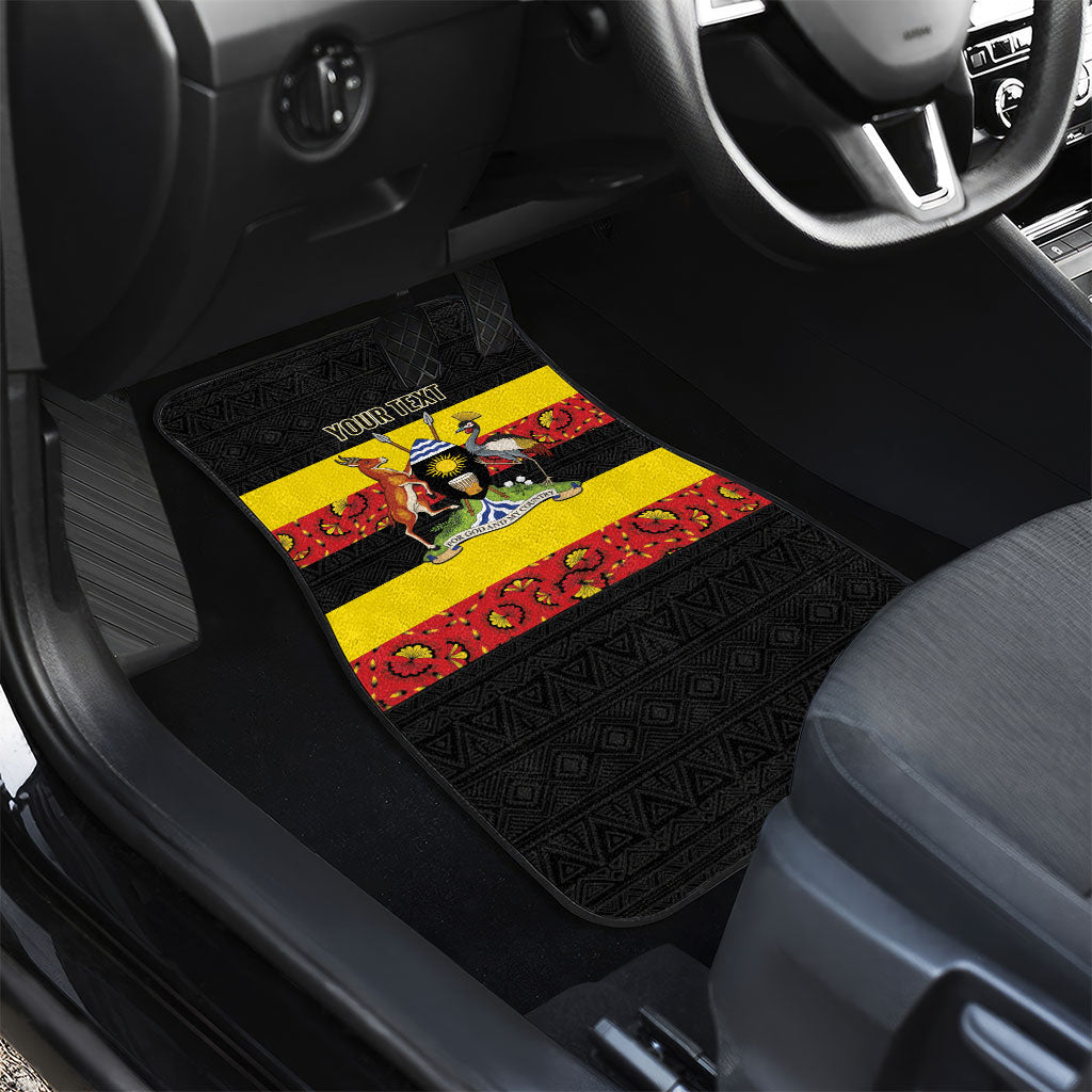 Personalized Uganda Independence Day Car Mats Ugandan Kitenge African Pattern