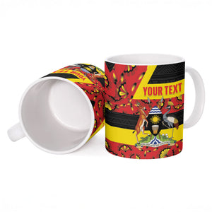 Personalized Uganda Independence Day Ceramic Mug Ugandan Kitenge African Pattern