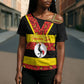 Personalized Uganda Independence Day Cross Shoulder Shirt Ugandan Kitenge African Pattern