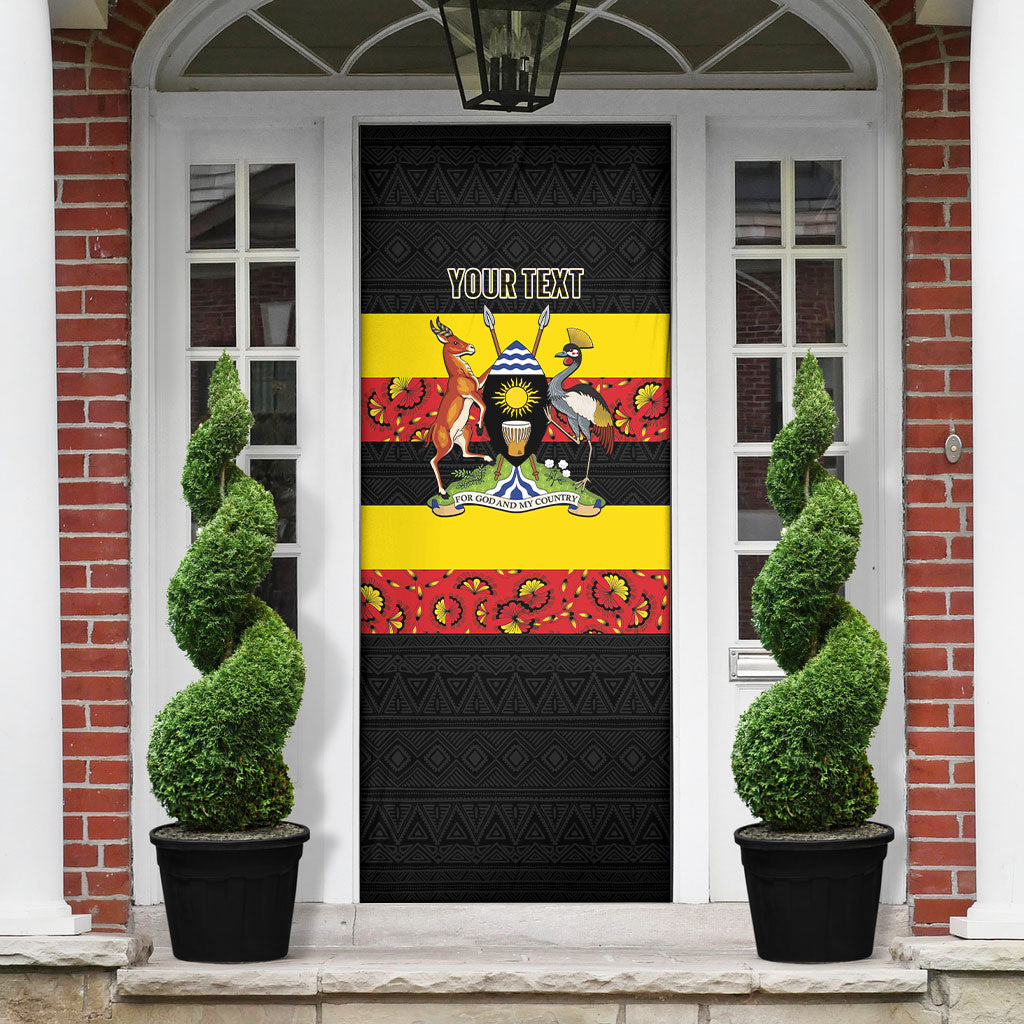 Personalized Uganda Independence Day Door Cover Ugandan Kitenge African Pattern