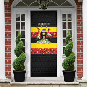 Personalized Uganda Independence Day Door Cover Ugandan Kitenge African Pattern