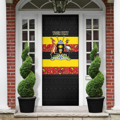 Personalized Uganda Independence Day Door Cover Ugandan Kitenge African Pattern