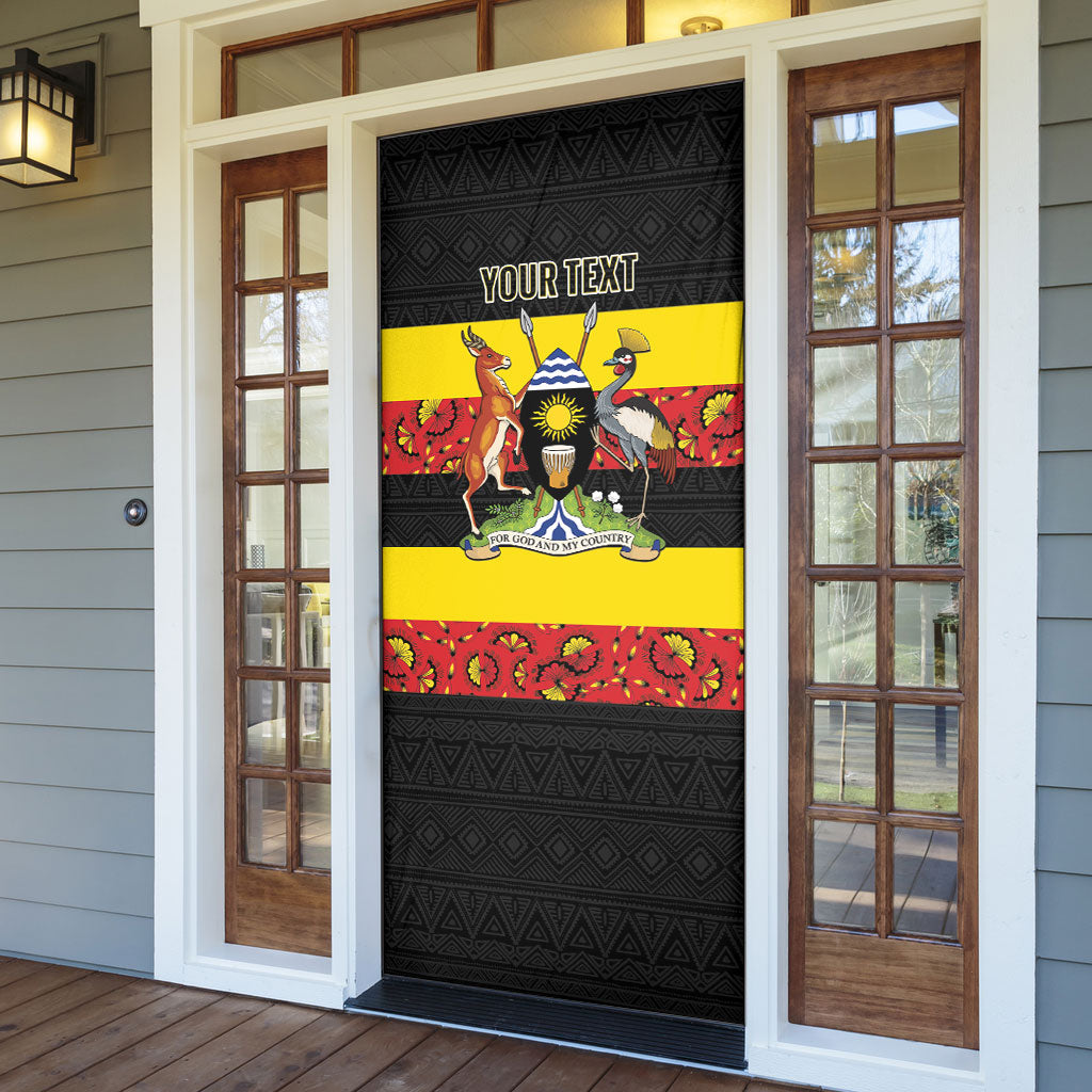 Personalized Uganda Independence Day Door Cover Ugandan Kitenge African Pattern