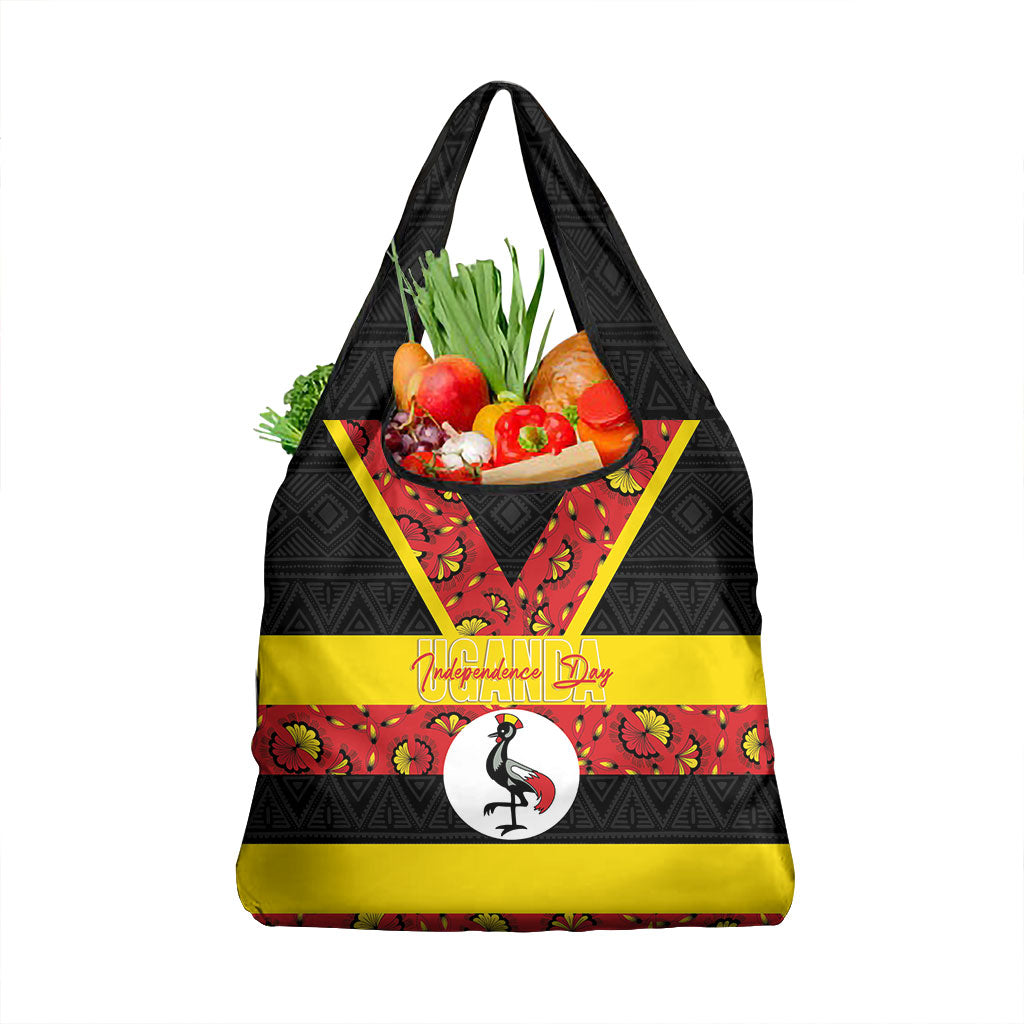 Uganda Independence Day Grocery Bag Ugandan Kitenge African Pattern