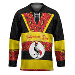 Personalized Uganda Independence Day Hockey Jersey Ugandan Kitenge African Pattern
