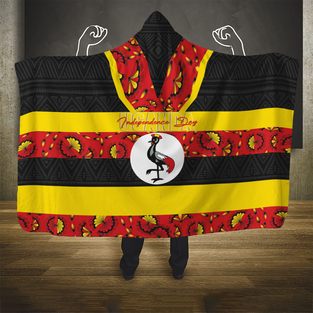 Uganda Independence Day Hooded Blanket Ugandan Kitenge African Pattern