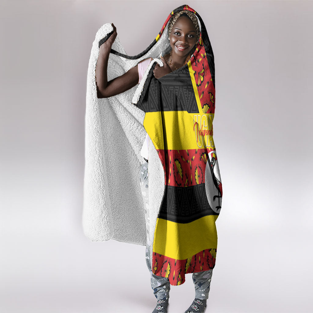 Uganda Independence Day Hooded Blanket Ugandan Kitenge African Pattern