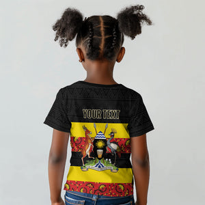 Personalized Uganda Independence Day Kid T shirt Ugandan Kitenge African Pattern