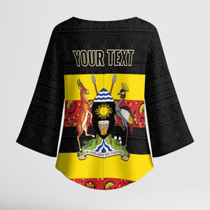 Personalized Uganda Independence Day Kimono Sleeve Blouse Ugandan Kitenge African Pattern