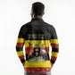 Personalized Uganda Independence Day Long Sleeve Polo Shirt Ugandan Kitenge African Pattern