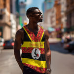 Personalized Uganda Independence Day Men Tank Top Ugandan Kitenge African Pattern