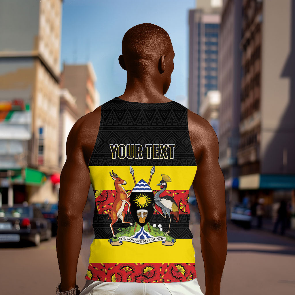 Personalized Uganda Independence Day Men Tank Top Ugandan Kitenge African Pattern