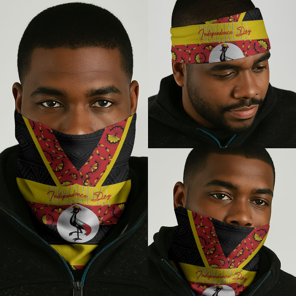 Uganda Independence Day Neck Gaiter Ugandan Kitenge African Pattern