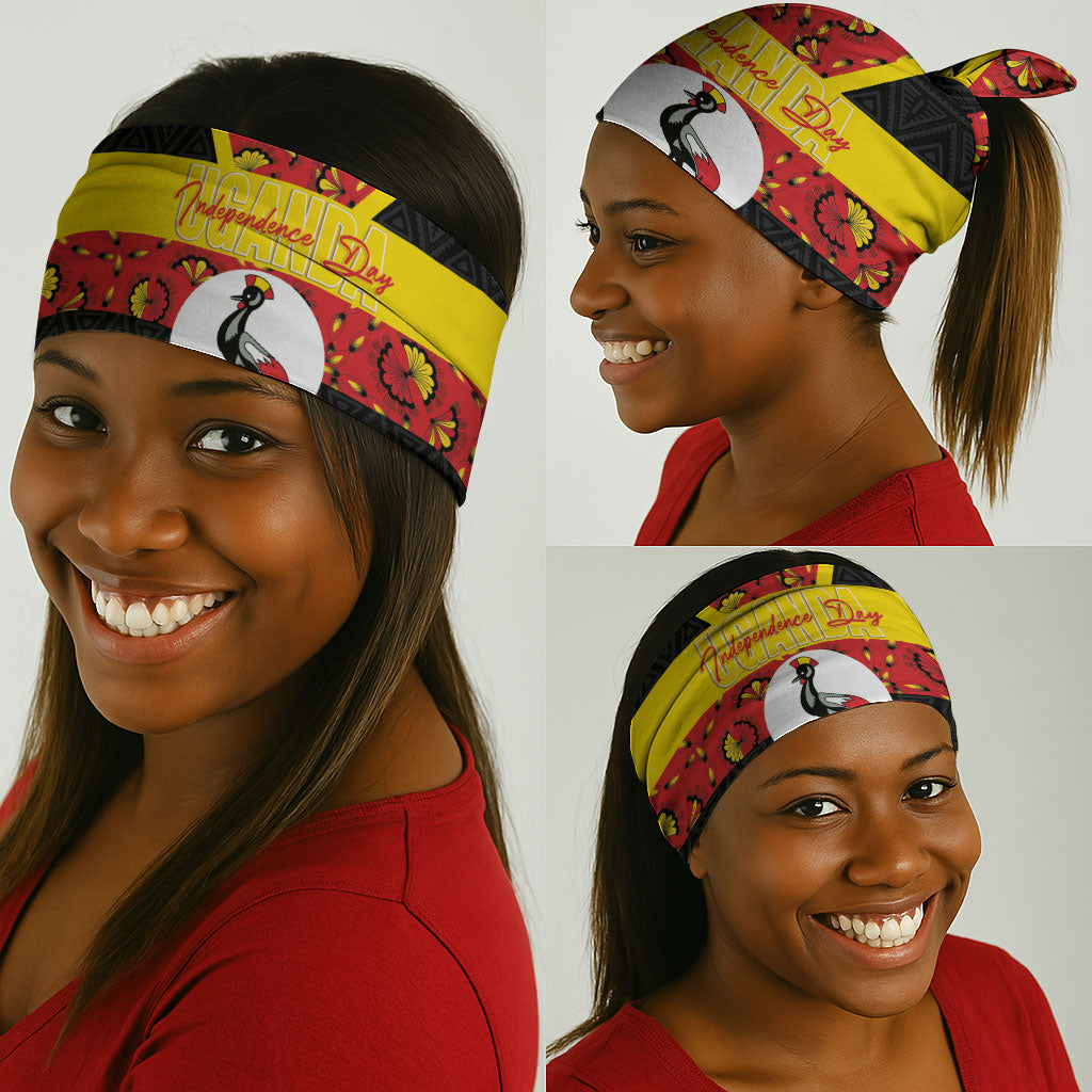 Uganda Independence Day Neck Gaiter Ugandan Kitenge African Pattern