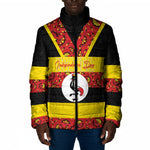 Personalized Uganda Independence Day Padded Jacket Ugandan Kitenge African Pattern
