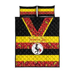 Uganda Independence Day Quilt Bed Set Ugandan Kitenge African Pattern
