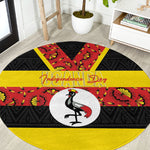 Uganda Independence Day Round Carpet Ugandan Kitenge African Pattern