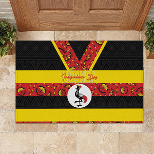 Uganda Independence Day Rubber Doormat Ugandan Kitenge African Pattern