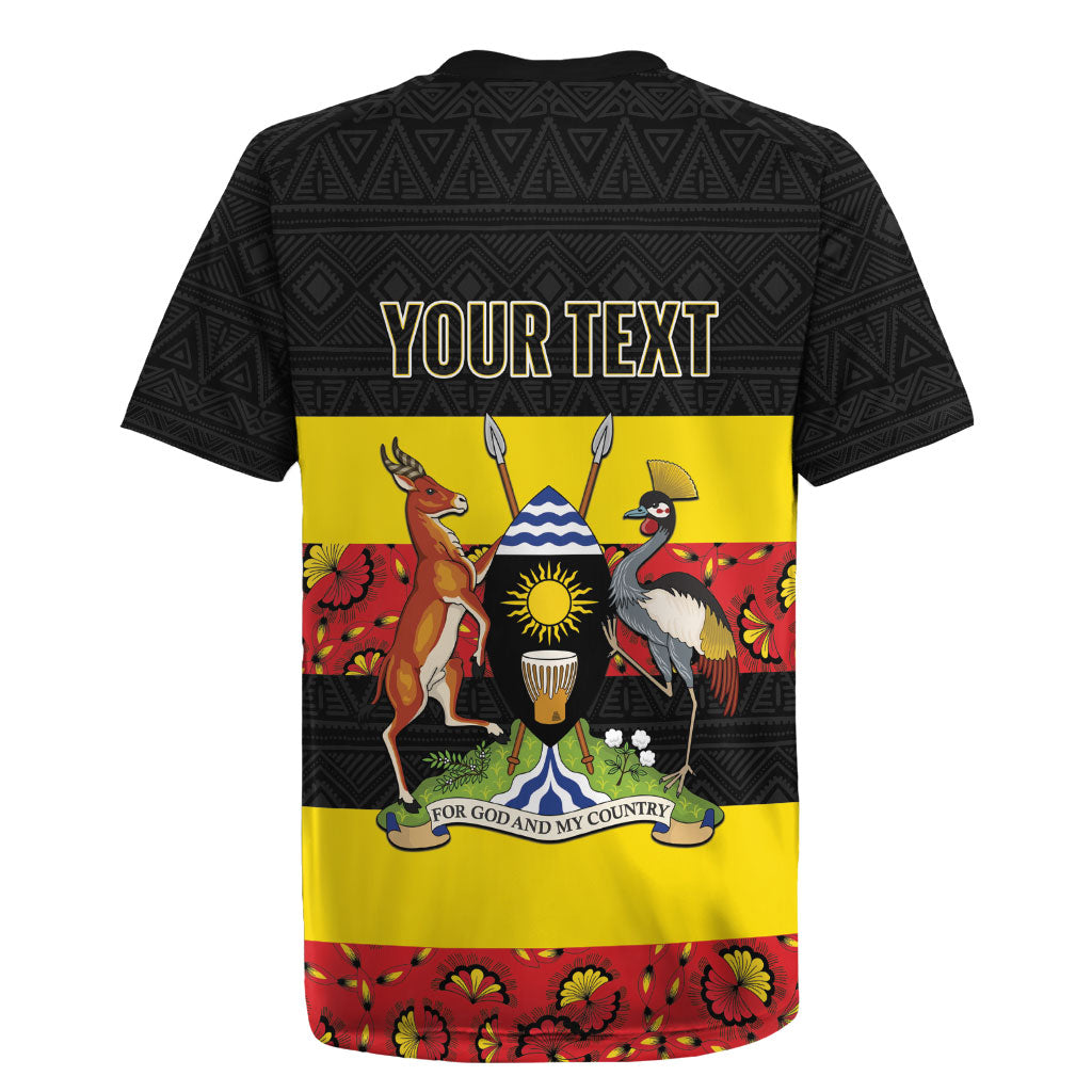 Personalized Uganda Independence Day Rugby Jersey Ugandan Kitenge African Pattern