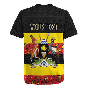 Personalized Uganda Independence Day Rugby Jersey Ugandan Kitenge African Pattern