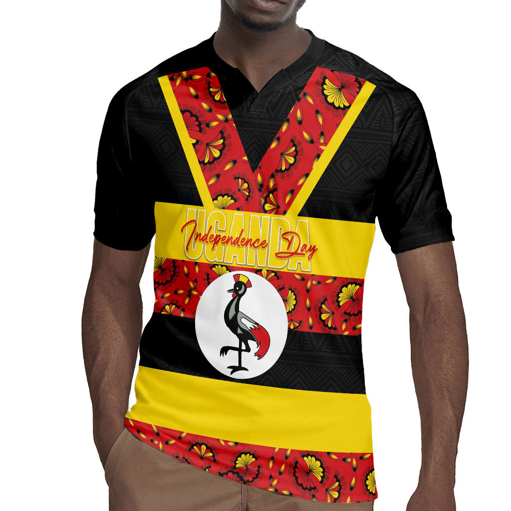 Personalized Uganda Independence Day Rugby Jersey Ugandan Kitenge African Pattern