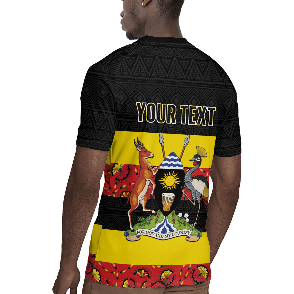 Personalized Uganda Independence Day Rugby Jersey Ugandan Kitenge African Pattern