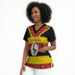 Personalized Uganda Independence Day Scrub Top Ugandan Kitenge African Pattern