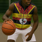 Personalized Uganda Independence Day Sleeveless Zip Hoodie Ugandan Kitenge African Pattern