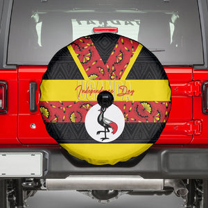 Uganda Independence Day Spare Tire Cover Ugandan Kitenge African Pattern