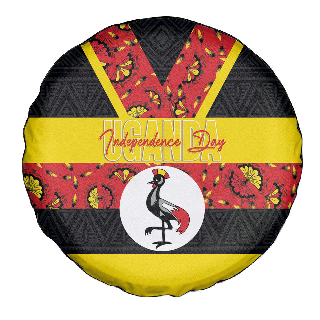 Uganda Independence Day Spare Tire Cover Ugandan Kitenge African Pattern