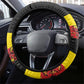 Uganda Independence Day Steering Wheel Cover Ugandan Kitenge African Pattern