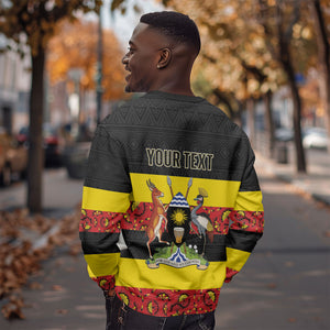 Personalized Uganda Independence Day Sweatshirt Ugandan Kitenge African Pattern