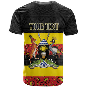 Personalized Uganda Independence Day T shirt Ugandan Kitenge African Pattern