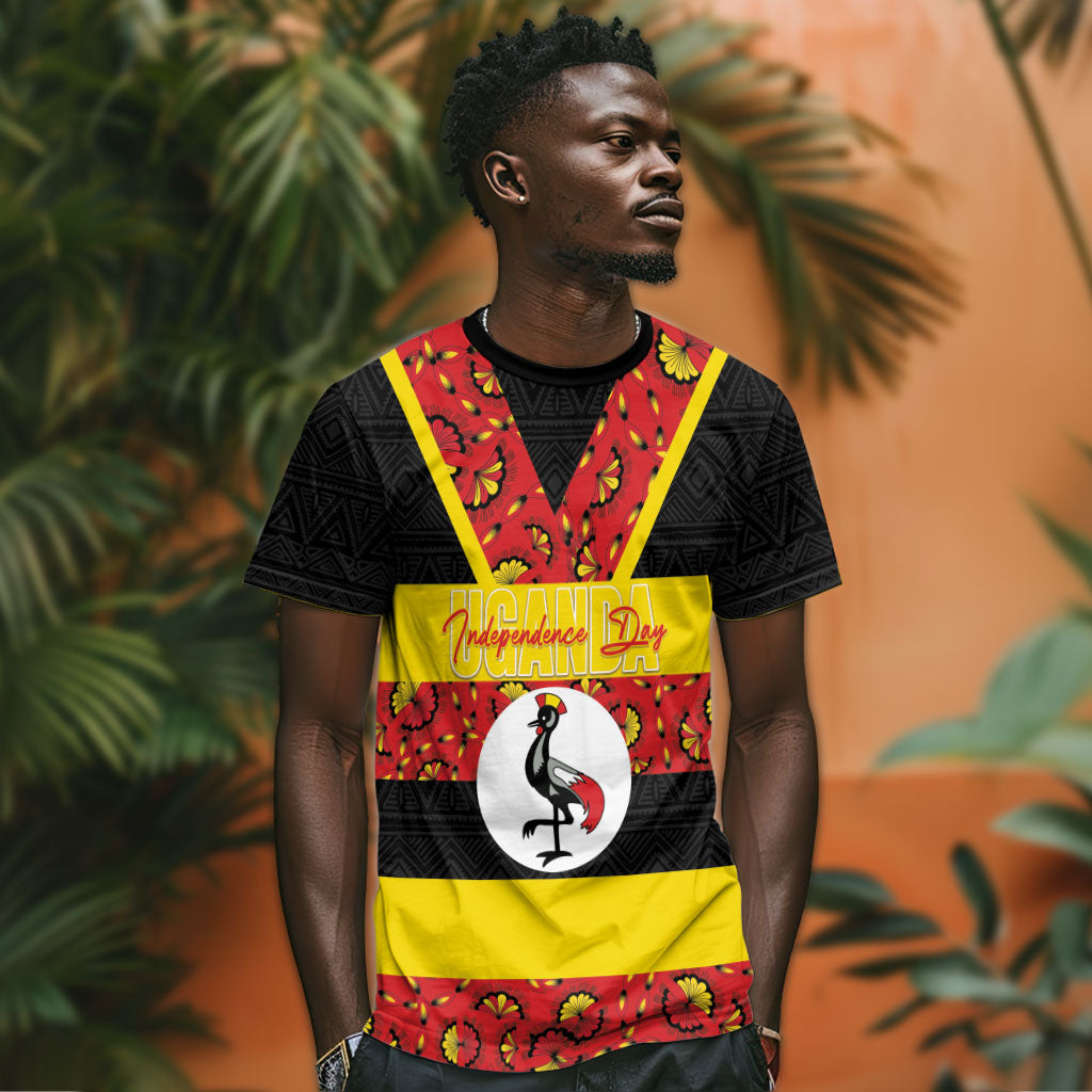 Personalized Uganda Independence Day T shirt Ugandan Kitenge African Pattern