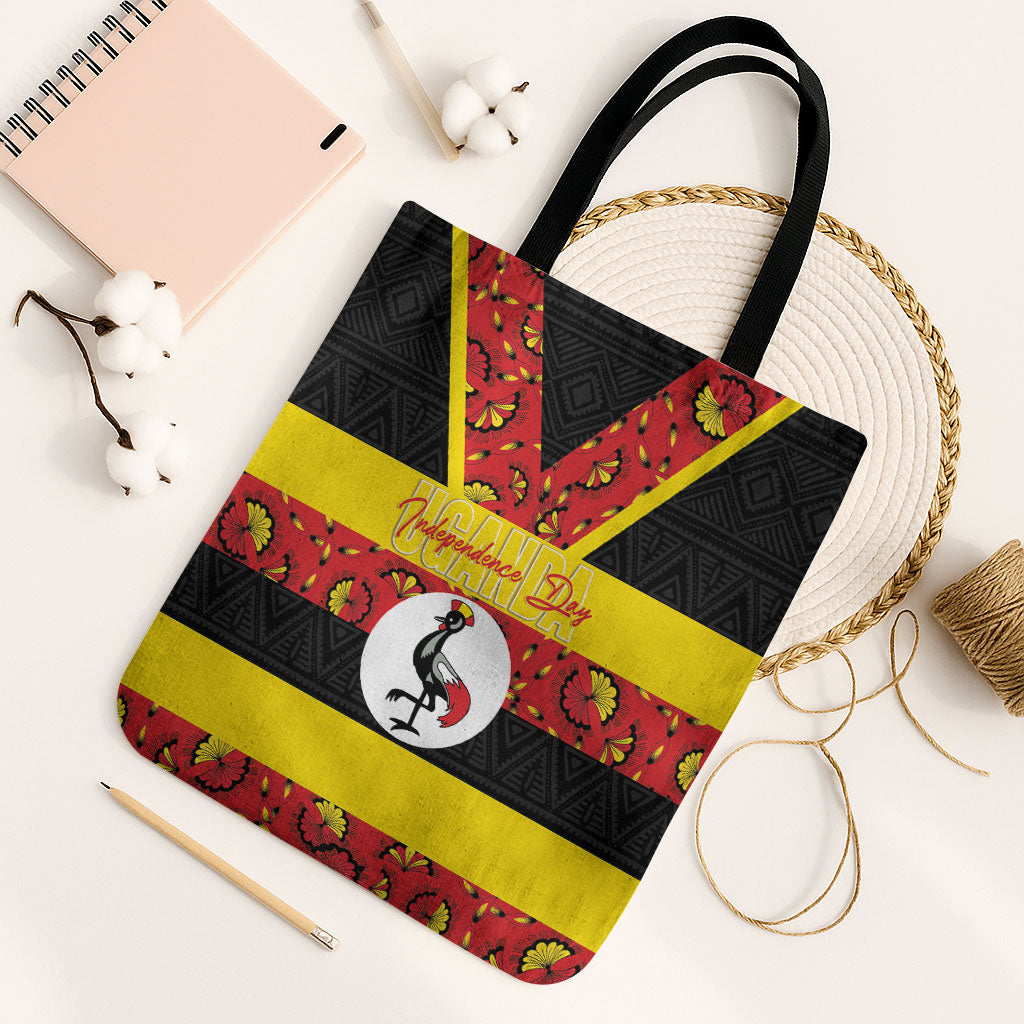 Uganda Independence Day Tote Bag Ugandan Kitenge African Pattern