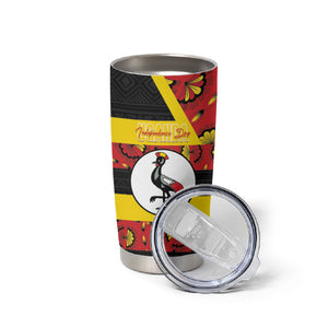 Personalized Uganda Independence Day Tumbler Cup Ugandan Kitenge African Pattern
