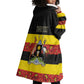 Personalized Uganda Independence Day Wearable Blanket Hoodie Ugandan Kitenge African Pattern