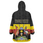 Personalized Uganda Independence Day Wearable Blanket Hoodie Ugandan Kitenge African Pattern