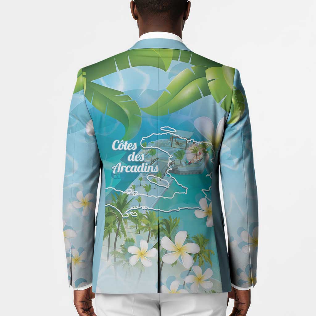 Afro Haiti Cotes des Arcadins Blazer Ayiti Map With Royal Palm Plumeria - African Pride