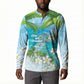 Afro Haiti Cotes des Arcadins Button Sweatshirt Ayiti Map With Royal Palm Plumeria