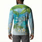 Afro Haiti Cotes des Arcadins Button Sweatshirt Ayiti Map With Royal Palm Plumeria