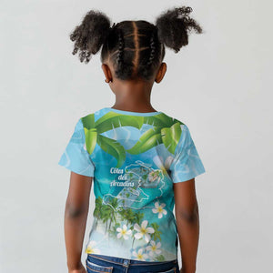 Afro Haiti Cotes des Arcadins Kid T shirt Ayiti Map With Royal Palm Plumeria LT14