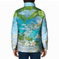 Afro Haiti Cotes des Arcadins Padded Jacket Ayiti Map With Royal Palm Plumeria - African Pride