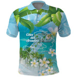 Afro Haiti Cotes des Arcadins Polo Shirt Ayiti Map With Royal Palm Plumeria LT14