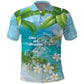 Afro Haiti Cotes des Arcadins Polo Shirt Ayiti Map With Royal Palm Plumeria LT14